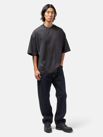 KAPTAIN SUNSHINE Suvin Supima Tube Half Sleeve Tee Heavy Ink Black, T-Shirts