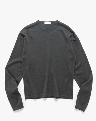 LEMAIRE Crewneck Jumper Carbon, Sweaters