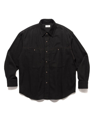 LEMAIRE Denim Shirt With Snaps Black, Shirts