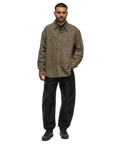 LEMAIRE Denim Shirt With Snaps Snow Olive, Shirts