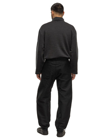 LEMAIRE Mock Neck Sweatshirt Anthracite Melange, Sweaters