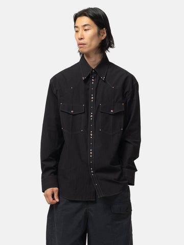 LEMAIRE Shirt With Studs Black, Shirts