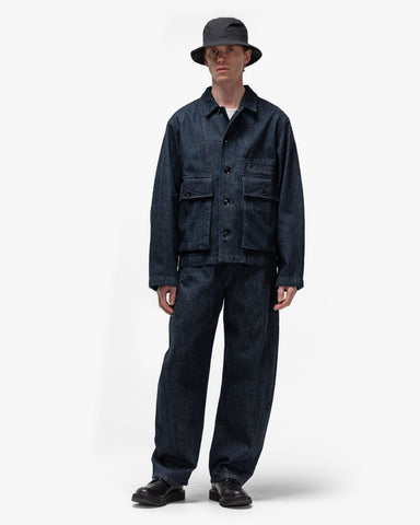 LEMAIRE Twisted Belted Pants Denim Indigo, Bottoms