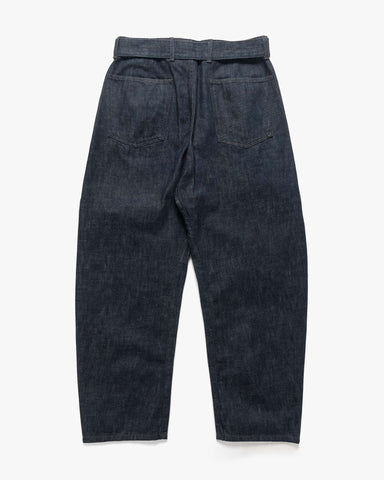 LEMAIRE Twisted Belted Pants Denim Indigo, Bottoms