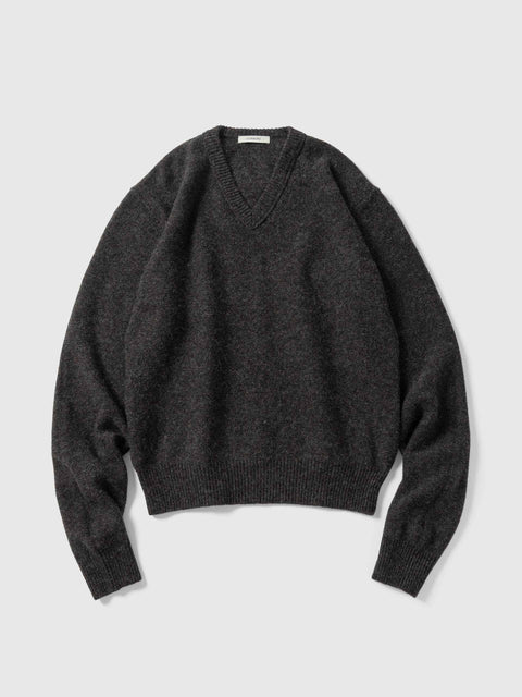 LEMAIRE V-NECK Sweater Grape Melange, Knits