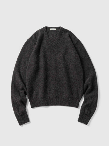 LEMAIRE V-NECK Sweater Grape Melange, Knits