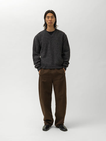 LEMAIRE V-NECK Sweater Grape Melange, Knits