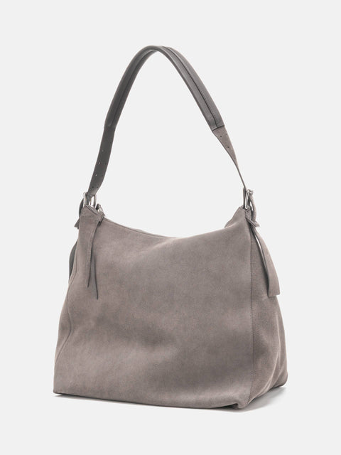 Front shot of the LEMAIRE Belted Hobo Bag Mink