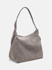 Three quarter view of the LEMAIRE Belted Hobo Bag Mink