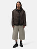 LEMAIRE Leather Collar Blouson Restretto Brown, Jackets