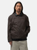 LEMAIRE Leather Collar Blouson Restretto Brown, Jackets