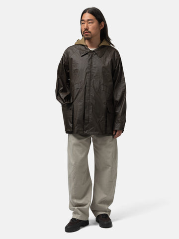 LEMAIRE Rain Jacket With Detachable Hood Bronze Green, Jackets