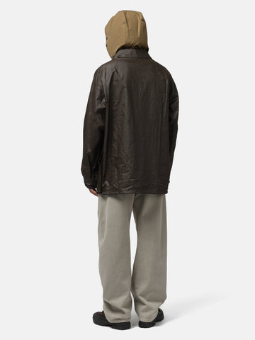 LEMAIRE Rain Jacket With Detachable Hood Bronze Green, Jackets