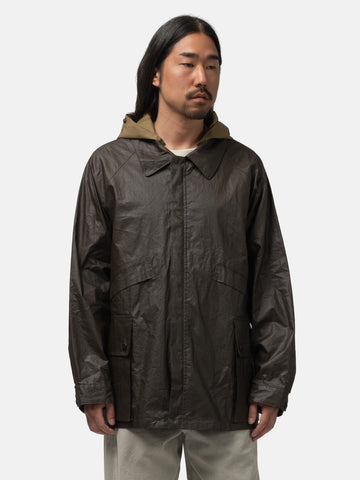 LEMAIRE Rain Jacket With Detachable Hood Bronze Green, Jackets