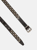 Close up of the LEMAIRE Rio Studs Belt 20 Dark Brown