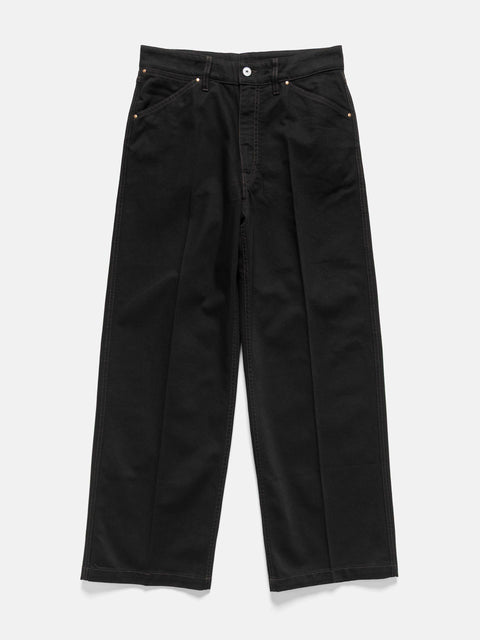 Flat shot of the LEMAIRE Wide Pants Black