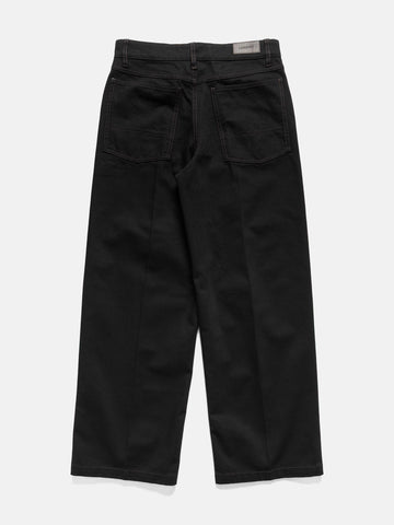 Flat shot of the back of the LEMAIRE Wide Pants Black