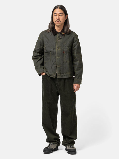 Levis-x-Barbour-Type-II-Waxed-Trucker-Olive-2