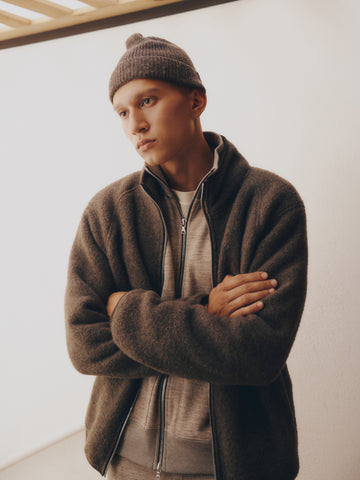 HAVEN Alpine Jacket - Melange Wool Earth, Fleece Jackets