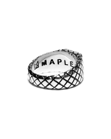 Maple Quilted Signet Ring Silver 925, Accessories