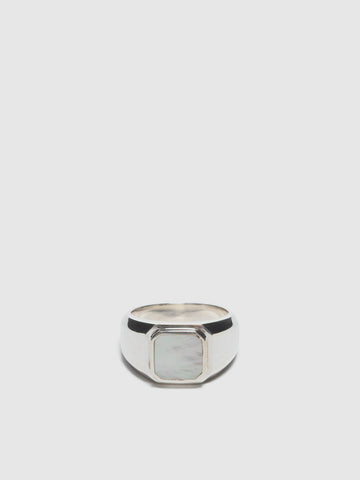Maple Duppy Signet Mother Of Pearl Silver 925, Jewelry