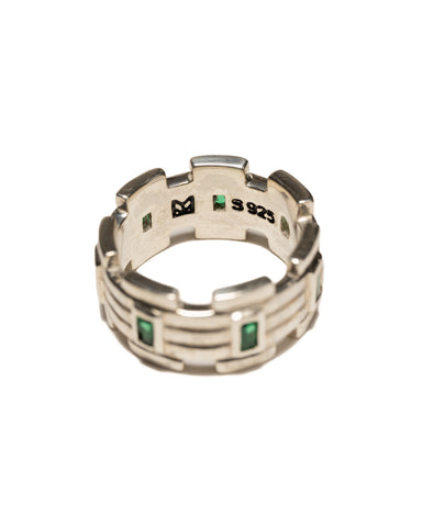 MAPLE Lui Link Stone Ring Silver 925/Emerald, Accessories