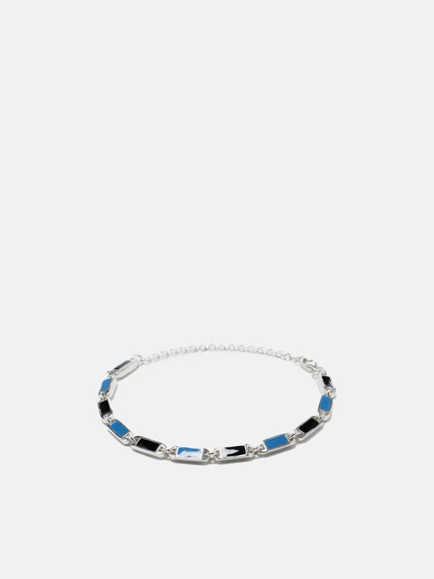 MAPLE Poncho Bracelet Silver 925/Black/Blue (Adjustable), Bracelets