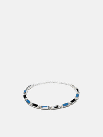 MAPLE Poncho Bracelet Silver 925/Black/Blue (Adjustable), Bracelets