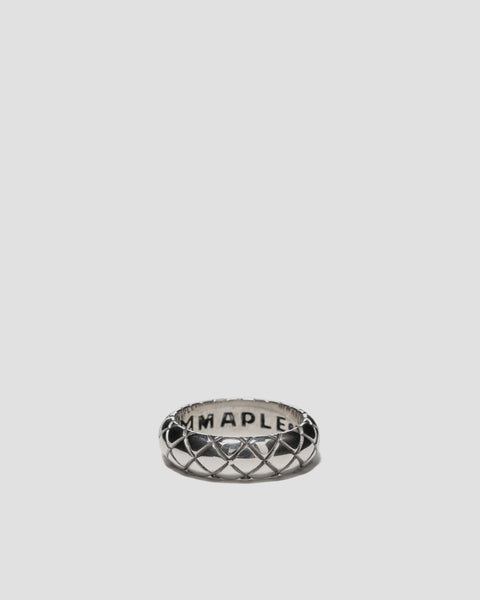 Maple Quilted Band Ring Silver 925, Jewelry