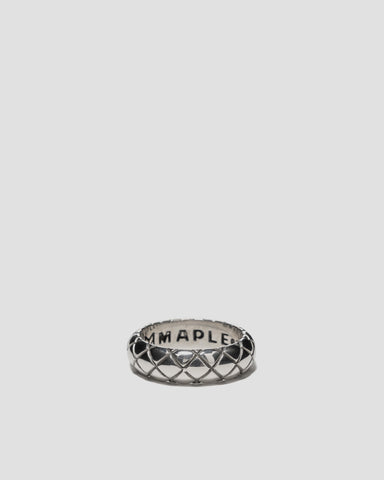 Maple Quilted Band Ring Silver 925, Jewelry