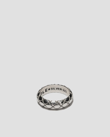 Maple Quilted Band Ring Silver 925, Jewelry