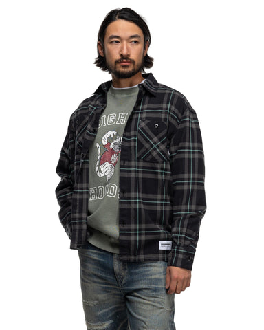 Neighborhood Tartan Check Shirt LS Black, Shirts