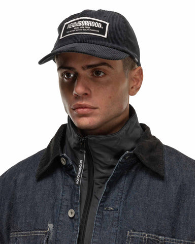 Neighborhood Corduroy Dad Cap Black, Headwear