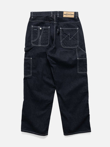 Flat shot of the back of the NEIGHBORHOOD Denim Painter Pants Indigo