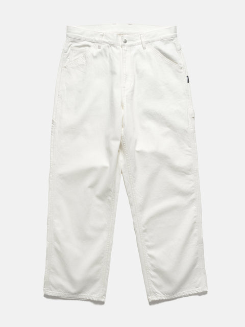 Flat shot of NEIGHBORHOOD Denim Painter Pants White