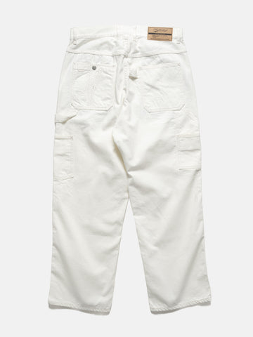 Flat shot of the back of the NEIGHBORHOOD Denim Painter Pants White