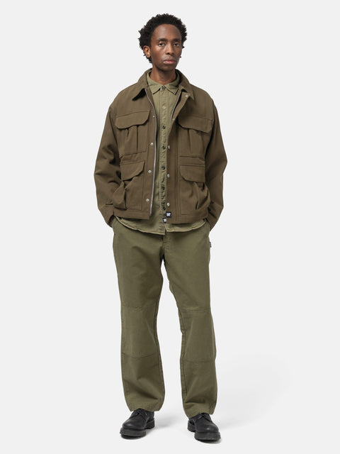 Neighborhood Double Knee Duck Pants Olive Drab, Pants