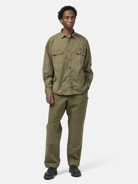 Neighborhood Garment Dyed Shirt LS Olive Drab, Shirts