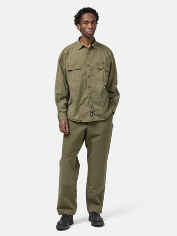 Neighborhood Garment Dyed Shirt LS Olive Drab, Shirts