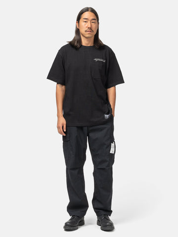 Neighborhood Heather Fabric Crewneck SS Black, T-Shirts