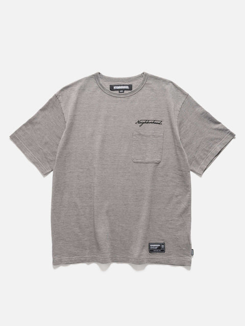 Neighborhood Heather Fabric Crewneck SS Grey, T-Shirts
