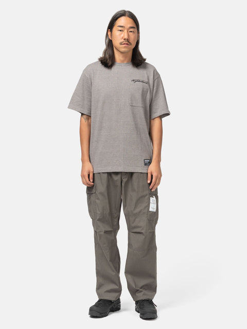 Neighborhood Heather Fabric Crewneck SS Grey, T-Shirts