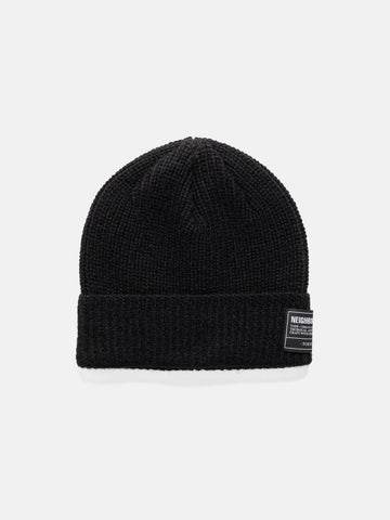 Flat shot of NEIGHBORHOOD JP Beanie Black