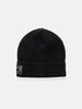 Flat shot of the back of  NEIGHBORHOOD JP Beanie Black