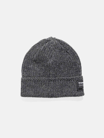 Flat shot of NEIGHBORHOOD JP Beanie Charcoal