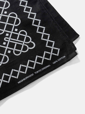 Neighborhood Line Pattern Bandana Black, Bandanas