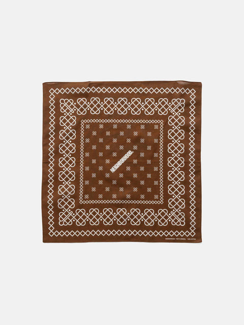 Neighborhood Line Pattern Bandana Brown, Bandanas