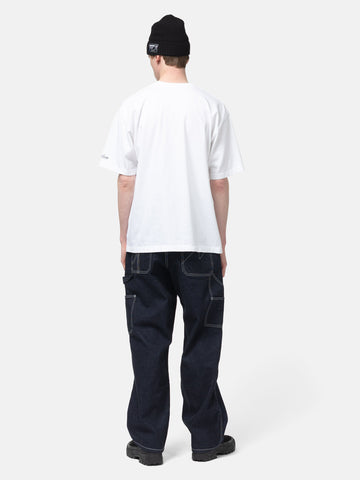 rear view of model wearing NEIGHBORHOOD NH Tee SS-2 White