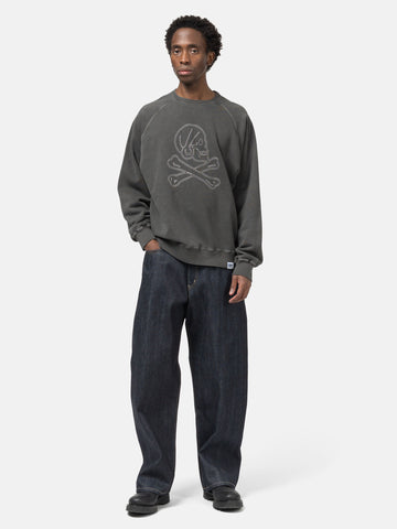 Neighborhood Pigment Dyed Sweat Shirt LS Black, Sweatshirts