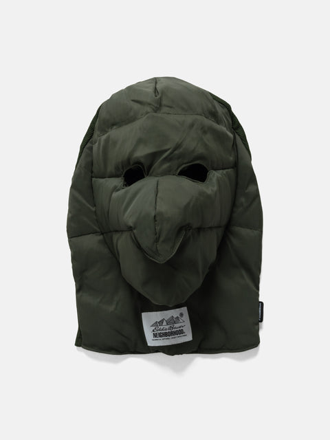 Neighborhood x Eddie Bauer Down Face mask Olive Drab, Balaclavas
